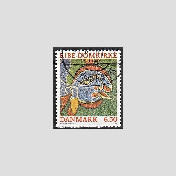 FRIMRKER DANMARK | 1987 - AFA 881 - Udsmykning, Ribe Domkirke - 6,50 Kr. flerfarvet - Alm. god gennemsnitskvalitet - Stemplet (Photo eksempel)