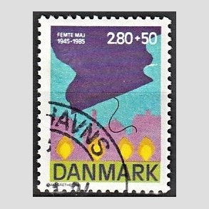 FRIMRKER DANMARK | 1985 - AFA 831 - 40-ret for befrielsen - 2,80 Kr. + 50 re flerfarvet - Alm. god gennemsnitskvalitet - Stemplet (Photo eksempel)