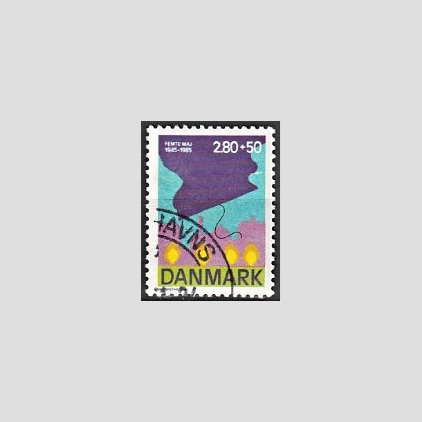 FRIMRKER DANMARK | 1985 - AFA 831 - 40-ret for befrielsen - 2,80 Kr. + 50 re flerfarvet - Alm. god gennemsnitskvalitet - Stemplet (Photo eksempel)