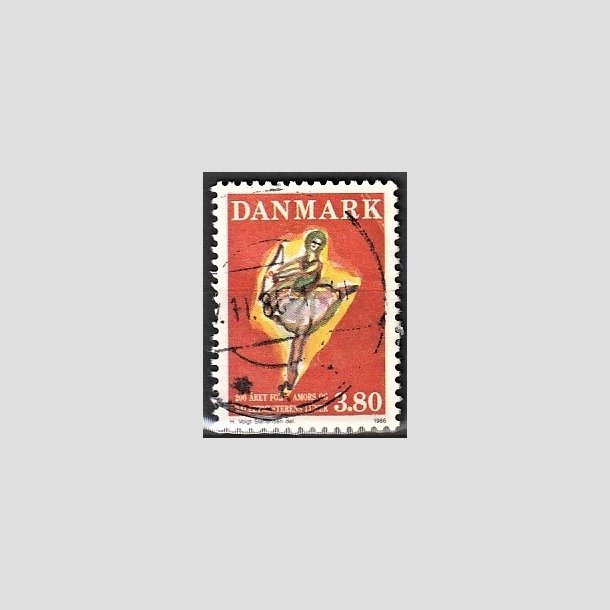FRIMRKER DANMARK | 1986 - AFA 873 - Amors og Balletmesterens Luner - 3,80 Kr. flerfarvet - Alm. god gennemsnitskvalitet - Stemplet (Photo eksempel)