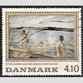 FRIMRKER DANMARK | 1988 - AFA 921 - Maleriserie 2. - 4,10 Kr. Peter Hansen - Alm. god gennemsnitskvalitet - Stemplet (Photo eksempel)