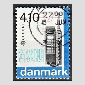 FRIMRKER DANMARK | 1988 - AFA 912 - Transport og Kommunikation - 4,10 Kr. flerfarvet - Alm. god gennemsnitskvalitet - Stemplet (Photo eksempel)