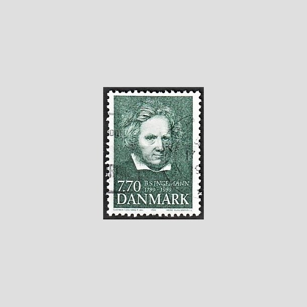 FRIMRKER DANMARK | 1989 - AFA 945 - B. S. Ingemann - 7,70 Kr. grn - Alm. god gennemsnitskvalitet - Stemplet (Photo eksempel)