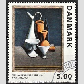 FRIMRKER DANMARK | 1993 - AFA 1057 - Maleriserie 6. - 5,00 Kr. Wilhelm Lundstrm - Alm. god gennemsnitskvalitet - Stemplet (Photo eksempel)