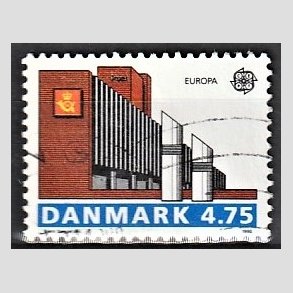 FRIMRKER DANMARK | 1990 - AFA 965 - Europamrker - 4,75 Kr. flerfarvet - Alm. god gennemsnitskvalitet - Stemplet (Photo eksempel)
