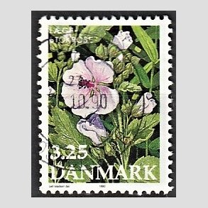FRIMRKER DANMARK | 1990 - AFA 970 - Dansk flora - 3,25 Kr. flerfarvet - Alm. god gennemsnitskvalitet - Stemplet (Photo eksempel)