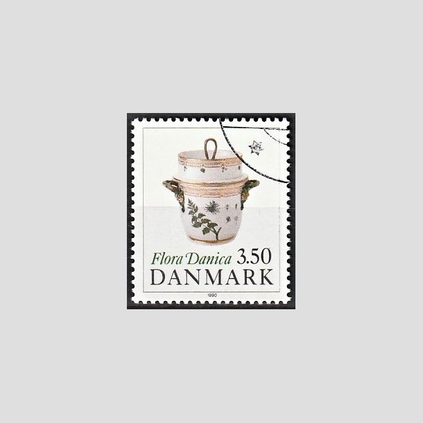 FRIMRKER DANMARK | 1990 - AFA 968 - Flora Danica 200 r - 3,50 Kr. flerfarvet - Alm. god gennemsnitskvalitet - Stemplet (Photo eksempel)