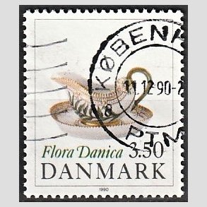 FRIMRKER DANMARK | 1990 - AFA 967 - Flora Danica 200 r - 3,50 Kr. flerfarvet - Alm. god gennemsnitskvalitet - Stemplet (Photo eksempel)