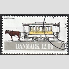 FRIMRKER DANMARK | 1994 - AFA 1073 - Sporvogne - 12,00 Kr. flerfarvet - Alm. god gennemsnitskvalitet - Stemplet (Photo eksempel)