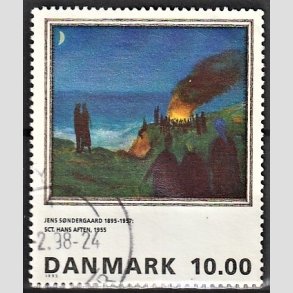 FRIMRKER DANMARK | 1995 - AFA 1099 - Maleriserie 8. - 10,00 Kr. Jens Sndergaard - Alm. god gennemsnitskvalitet - Stemplet (Photo eksempel)