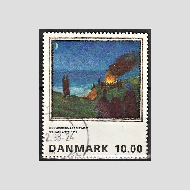 FRIMRKER DANMARK | 1995 - AFA 1099 - Maleriserie 8. - 10,00 Kr. Jens Sndergaard - Alm. god gennemsnitskvalitet - Stemplet (Photo eksempel)