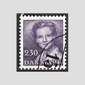 FRIMRKER DANMARK | 1982 - AFA 757 - Dronning Margrethe - 2,30 Kr. violet - Alm. god gennemsnitskvalitet - Stemplet (Photo eksempel)