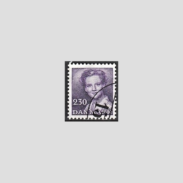 FRIMRKER DANMARK | 1982 - AFA 757 - Dronning Margrethe - 2,30 Kr. violet - Alm. god gennemsnitskvalitet - Stemplet (Photo eksempel)