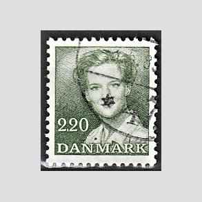 FRIMRKER DANMARK | 1983 - AFA 773 - Dronning Margrethe - 2,20 Kr. grn - Alm. god gennemsnitskvalitet - Stemplet (Photo eksempel)