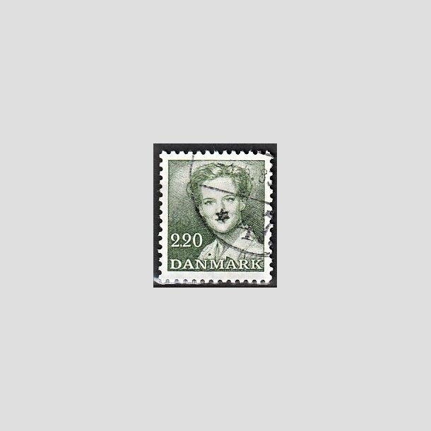FRIMRKER DANMARK | 1983 - AFA 773 - Dronning Margrethe - 2,20 Kr. grn - Alm. god gennemsnitskvalitet - Stemplet (Photo eksempel)