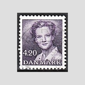 FRIMRKER DANMARK | 1989 - AFA 926 - Dronning Margrethe - 4,20 Kr. mrkviolet - Alm. god gennemsnitskvalitet - Stemplet (Photo eksempel)