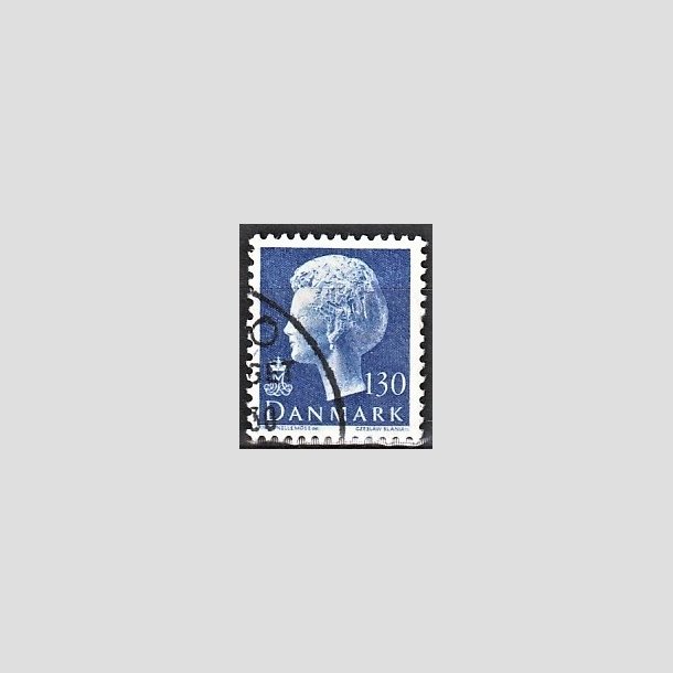 FRIMRKER DANMARK | 1975 - AFA 586 - Dronning Margrethe - 130 re bl - Alm. god gennemsnitskvalitet - Stemplet (Photo eksempel)