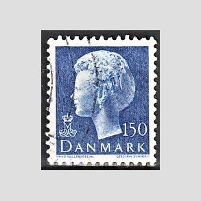 FRIMRKER DANMARK | 1978 - AFA 654 - Dronning Margrethe - 150 re bl - Alm. god gennemsnitskvalitet - Stemplet (Photo eksempel)