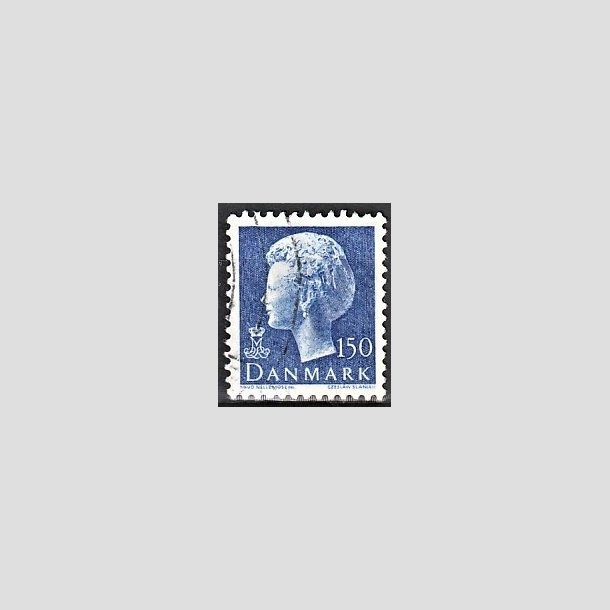FRIMRKER DANMARK | 1978 - AFA 654 - Dronning Margrethe - 150 re bl - Alm. god gennemsnitskvalitet - Stemplet (Photo eksempel)
