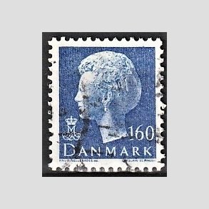 FRIMRKER DANMARK | 1979 - AFA 679 - Dronning Margrethe - 160 re bl - Alm. god gennemsnitskvalitet - Stemplet (Photo eksempel)