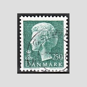 FRIMRKER DANMARK | 1981 - AFA 717 - Dronning Margrethe - 250 re blgrn - Alm. god gennemsnitskvalitet - Stemplet (Photo eksempel)