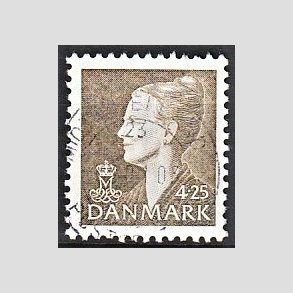 FRIMRKER DANMARK | 1998 - AFA 1170 - Dronning Margrethe - 4,25 Kr. olivenbrun - Alm. god gennemsnitskvalitet - Stemplet (Photo eksempel)