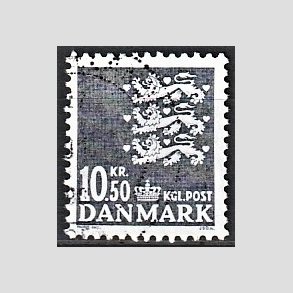 FRIMRKER DANMARK | 2002 - AFA 1306 - Rigsvben - 10,50 Kr. gr - Alm. god gennemsnitskvalitet - Stemplet (Photo eksempel)