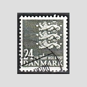 FRIMRKER DANMARK | 1988 - AFA 902 - Rigsvben - 24,00 Kr. sortgrn - Alm. god gennemsnitskvalitet - Stemplet (Photo eksempel)