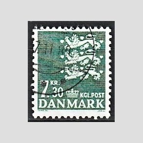 FRIMRKER DANMARK | 1989 - AFA 928 - Rigsvben - 7,30 Kr. grn - Alm. god gennemsnitskvalitet - Stemplet (Photo eksempel)