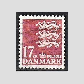 FRIMRKER DANMARK | 1984 - AFA 795 - Rigsvben - 17,00 Kr. matrd - Alm. god gennemsnitskvalitet - Stemplet (Photo eksempel)