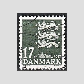 FRIMRKER DANMARK | 2006 - AFA 1454 - Lille Rigsvben - 17,00 Kr. mrkgrn - Alm. god gennemsnitskvalitet - Stemplet (Photo eksempel)