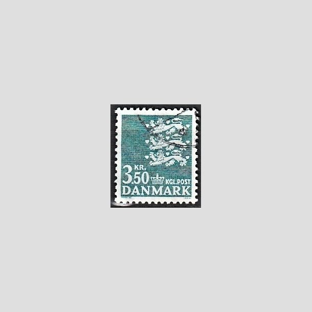 FRIMRKER DANMARK | 1982 - AFA 758 - Rigsvben - 3,50 Kr. grnbl - Alm. god gennemsnitskvalitet - Stemplet (Photo eksempel)