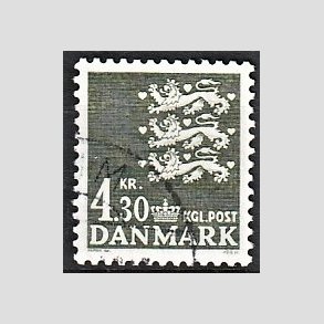 FRIMRKER DANMARK | 1984 - AFA 793 - Rigsvben - 4,30 Kr. sortgrn - Alm. god gennemsnitskvalitet - Stemplet (Photo eksempel)