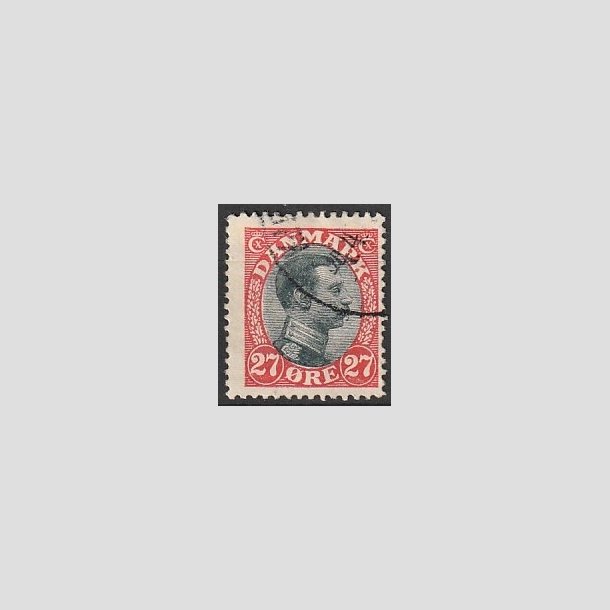 FRIMRKER DANMARK | 1918-20 - AFA 102 - Chr. X 27 re rd/sort - Stemplet