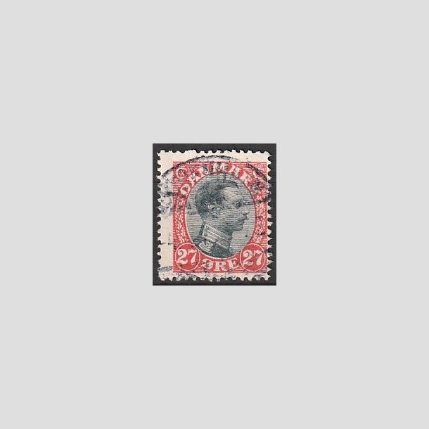 FRIMRKER DANMARK | 1918-20 - AFA 102 - Chr. X 27 re rd/sort - Stemplet