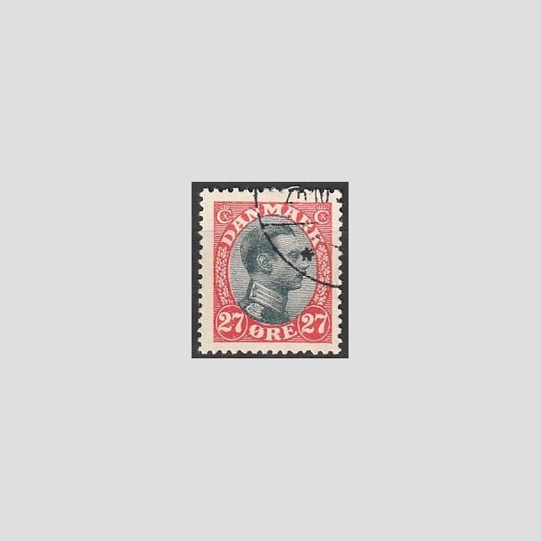 FRIMRKER DANMARK | 1918-20 - AFA 102 - Chr. X 27 re rd/sort - Stemplet