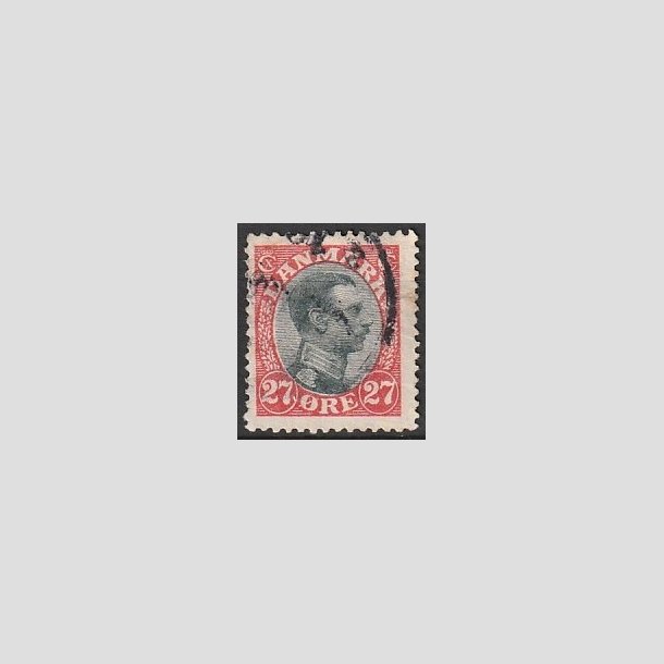 FRIMRKER DANMARK | 1918-20 - AFA 102 - Chr. X 27 re rd/sort - Stemplet