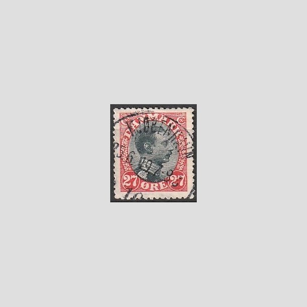 FRIMRKER DANMARK | 1918-20 - AFA 102 - Chr. X 27 re rd/sort - Stemplet
