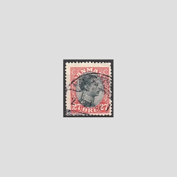 FRIMRKER DANMARK | 1918-20 - AFA 102 - Chr. X 27 re rd/sort - Stemplet