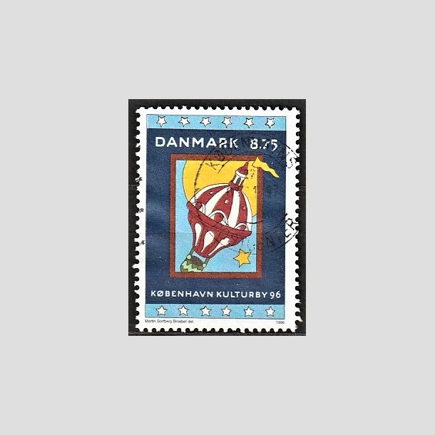 FRIMRKER DANMARK | 1996 - AFA 1109 - Kbenhavn Kulturby 96. - 8,75 Kr. flerfarvet - Alm. god gennemsnitskvalitet - Stemplet (Photo eksempel)