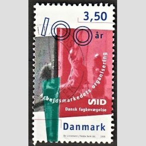 FRIMRKER DANMARK | 1998 - AFA 1164 - Arbejdsmarkedets organisering 200 r. - 3,50 Kr. SID - Alm. god gennemsnitskvalitet - Stemplet (Photo eksempel)