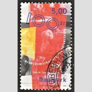 FRIMRKER DANMARK | 1998 - AFA 1167 - Arbejdsmarkedets organisering 200 r. - 5,00 Kr. HK - Alm. god gennemsnitskvalitet - Stemplet (Photo eksempel)