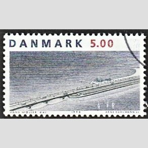 FRIMRKER DANMARK | 1998 - AFA 1174 - Storebltsforbindelsen - 5,00 Kr. Vestbroen - Alm. god gennemsnitskvalitet - Stemplet (Photo eksempel)