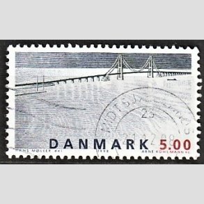 FRIMRKER DANMARK | 1998 - AFA 1175 - Storebltsforbindelsen - 5,00 Kr. stbroen - Alm. god gennemsnitskvalitet - Stemplet (Photo eksempel)