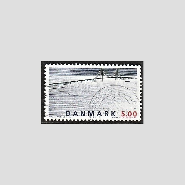 FRIMRKER DANMARK | 1998 - AFA 1175 - Storebltsforbindelsen - 5,00 Kr. stbroen - Alm. god gennemsnitskvalitet - Stemplet (Photo eksempel)