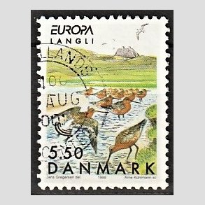 FRIMRKER DANMARK | 1999 - AFA 1210 - Naturreservater - 5,50 Kr. Langli - Alm. god gennemsnitskvalitet - Stemplet (Photo eksempel)