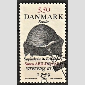 FRIMRKER DANMARK | 1998 - AFA 1193 - Fossiler - 5,50 Kr. Spindsvin - Alm. god gennemsnitskvalitet - Stemplet (Photo eksempel)