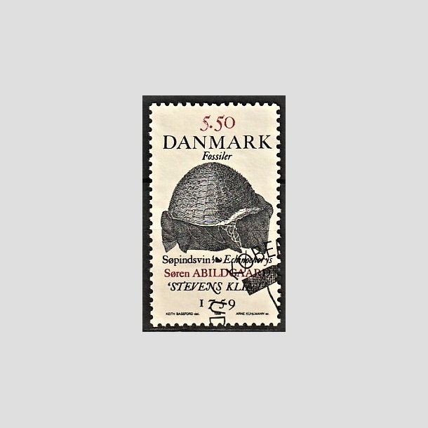 FRIMRKER DANMARK | 1998 - AFA 1193 - Fossiler - 5,50 Kr. Spindsvin - Alm. god gennemsnitskvalitet - Stemplet (Photo eksempel)