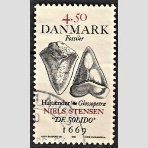FRIMRKER DANMARK | 1998 - AFA 1192 - Fossiler - 4,50 Kr. Hajtnder - Alm. god gennemsnitskvalitet - Stemplet (Photo eksempel)