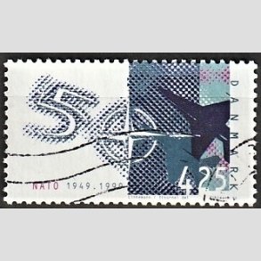 FRIMRKER DANMARK | 1999 - AFA 1208 - NATO 50 r. - 4,25 Kr. flerfarvet - Alm. god gennemsnitskvalitet - Stemplet (Photo eksempel)